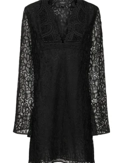 Vestito a maniche lunghe in pizzo