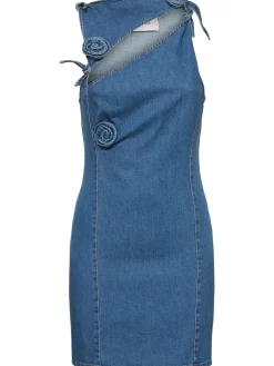 Vestito asimmetrico in denim