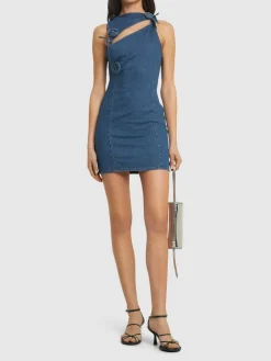 Vestito asimmetrico in denim