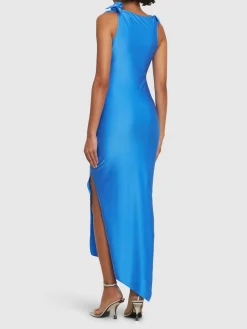 Vestito asimmetrico in jersey stretch