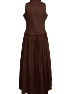 Vestito chemisier lungo Sama in popeline di cotone