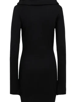Vestito corto in misto lana vergine con bottoni