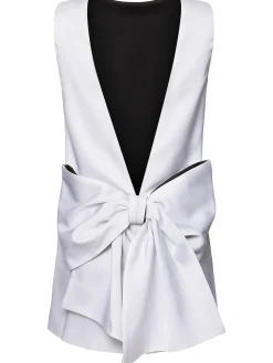 Vestito corto Kristen in raso con scollo sul retro