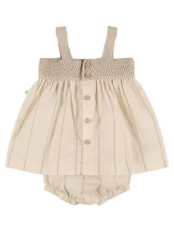 Vestito e culotte in misto cotone