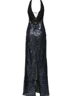 Vestito Eima con paillettes e schiena scoperta