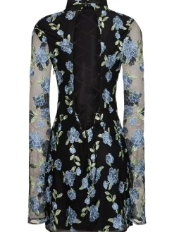 Vestito Gabriella in mesh con ricami