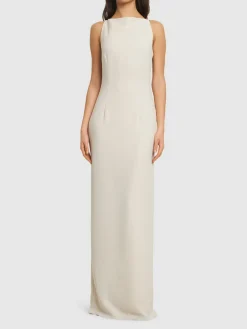 Vestito Hebe in crepe con schiena scoperta