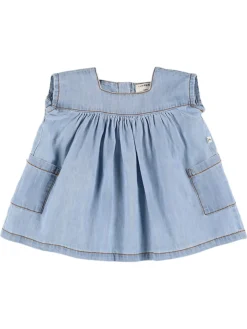 Vestito in cotone chambray