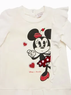 Vestito in felpa di misto cotone con stampa Minnie