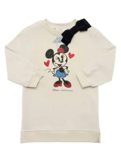 Vestito in felpa di misto cotone con stampa Minnie