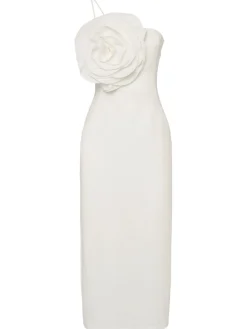 Vestito in gabardina con rosa