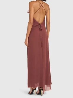 Vestito in georgette con fiori