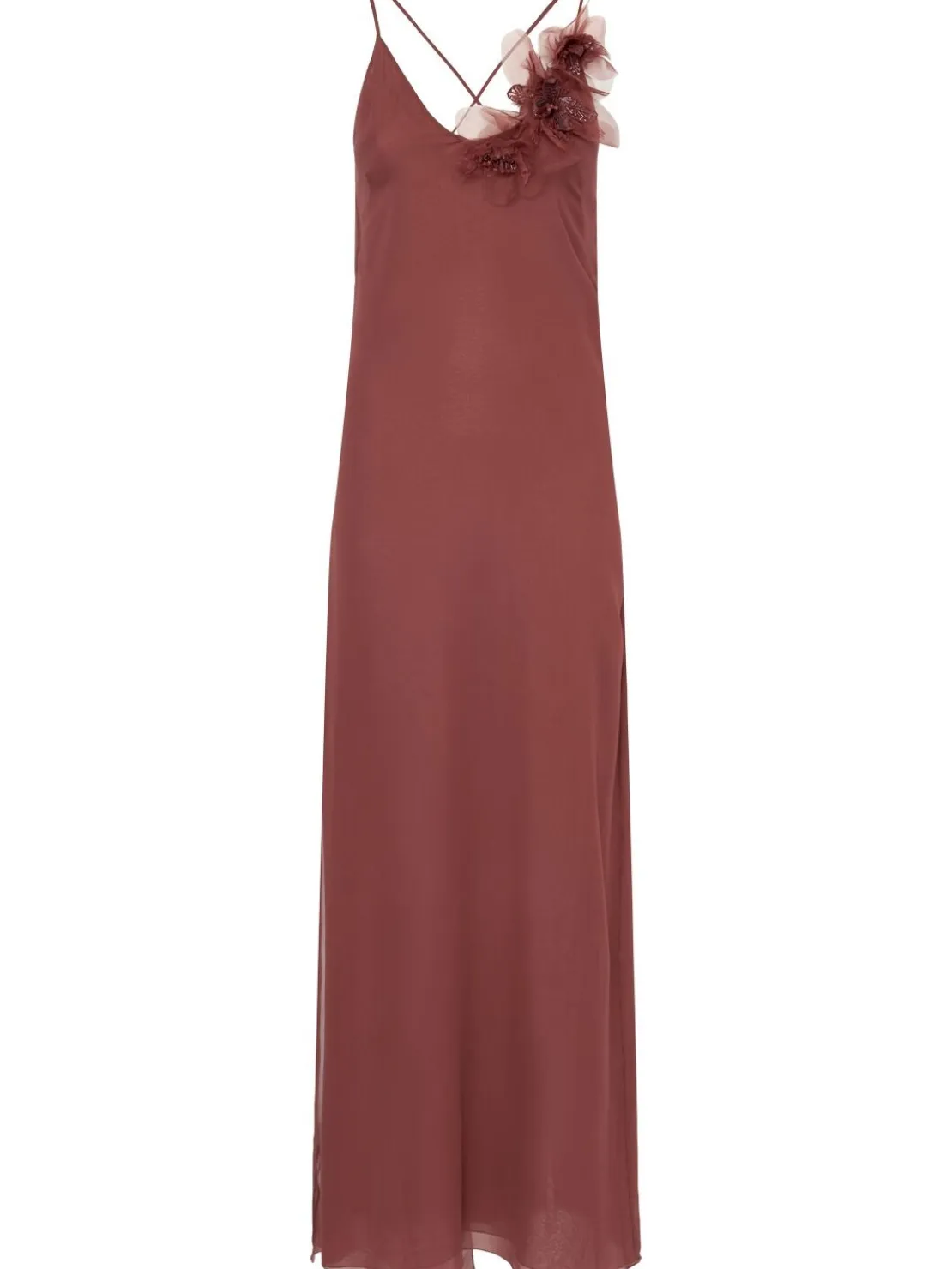 Vestito in georgette con fiori