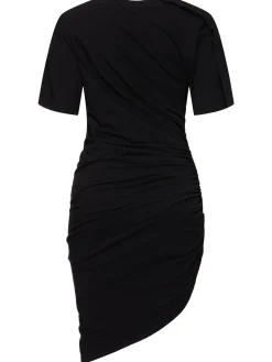 Vestito in jersey di misto cotone drappeggiato