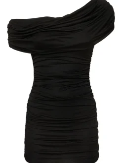 Vestito in jersey sablé drappeggiato