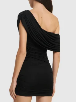 Vestito in jersey sablé drappeggiato