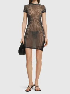 Vestito in mesh stampato