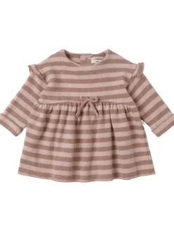 Vestito in misto cotone a righe