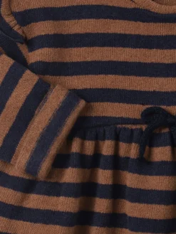 Vestito in misto cotone a righe