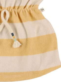 Vestito in misto cotone a righe