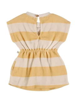 Vestito in misto cotone a righe