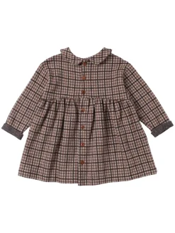 Vestito in misto cotone check