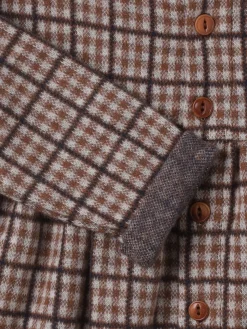 Vestito in misto cotone check