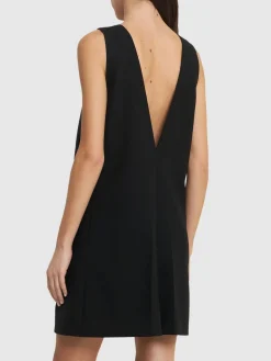 Vestito in misto lana / scollo a V