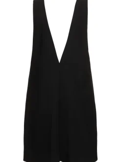 Vestito in misto lana / scollo a V