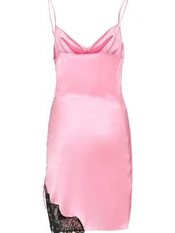 Vestito in misto seta con ruches