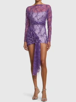 Vestito in pizzo con paillettes