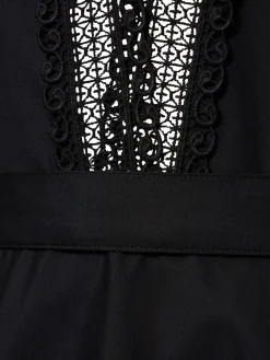 Vestito in popeline con maniche a sbuffo