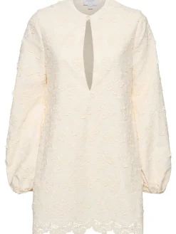 Vestito in popeline con ricami