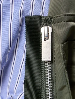 Vestito in popeline di cotone e twill di nylon