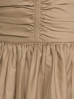 Vestito in popeline senza spallini
