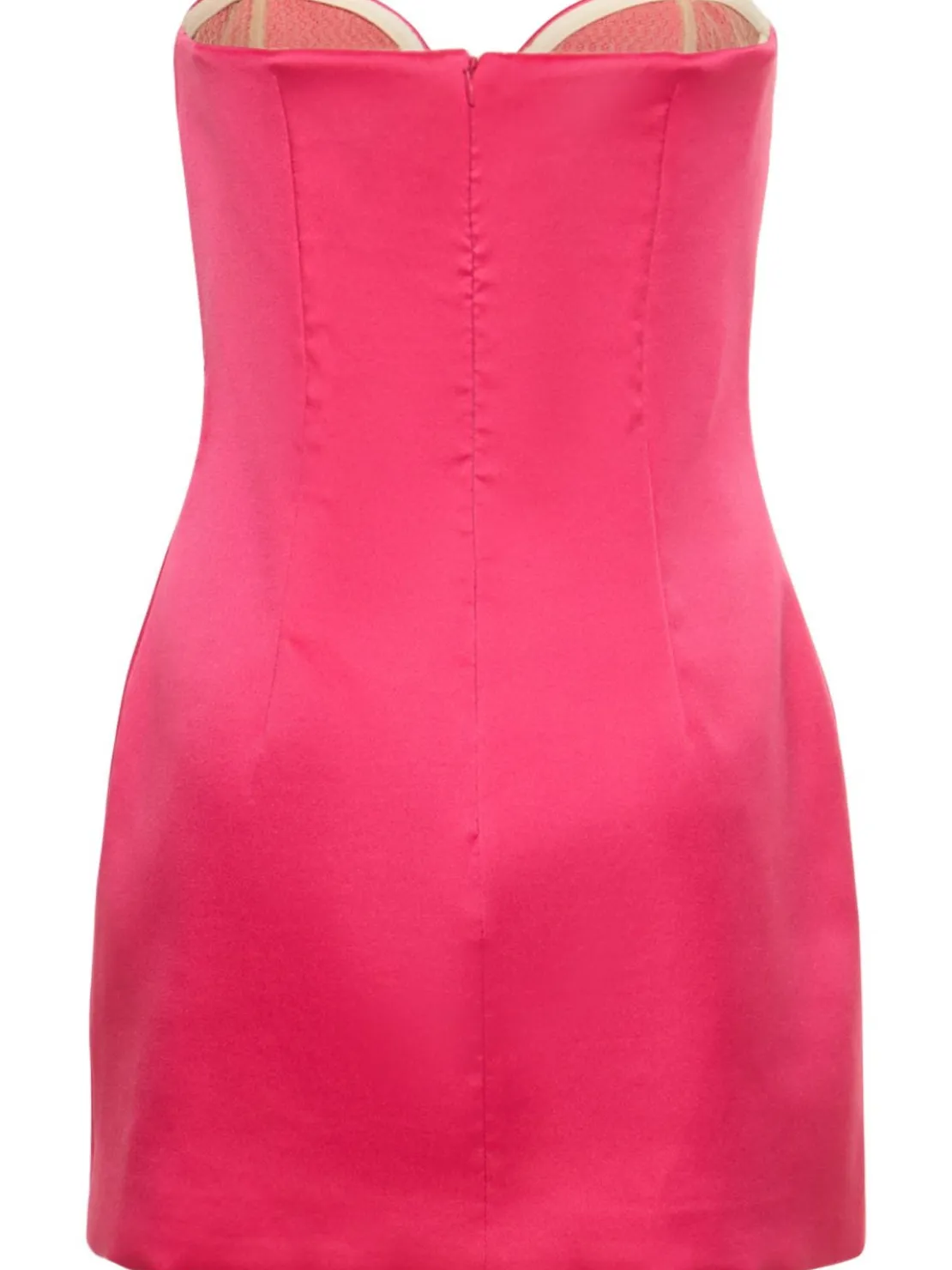 Vestito in raso di seta con bustier