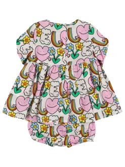 Vestito in viscosa stampata con culotte