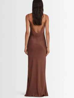 Vestito lungo Agata in raso