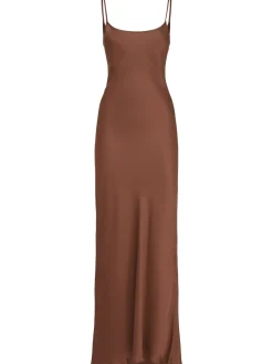 Vestito lungo Agata in raso
