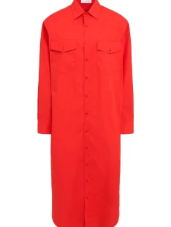 Vestito lungo Calren in popeline di cotone