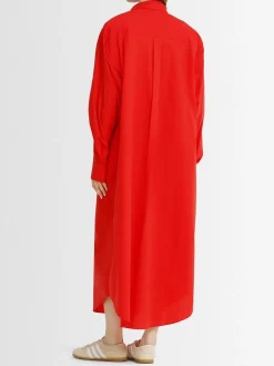 Vestito lungo Calren in popeline di cotone