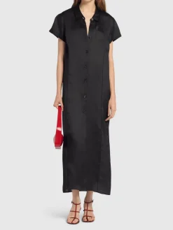Vestito lungo Effy in organza di misto seta