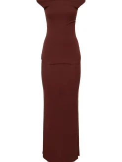 Vestito lungo Exclusive LVR in viscosa e seta