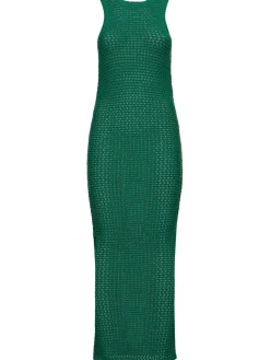 Vestito lungo in cotone crochet
