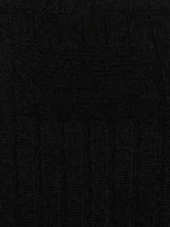 Vestito lungo in maglia di cashmere a coste