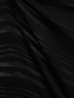 Vestito lungo in maglia trasparente