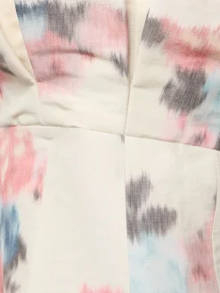Vestito lungo in taffetà floreale