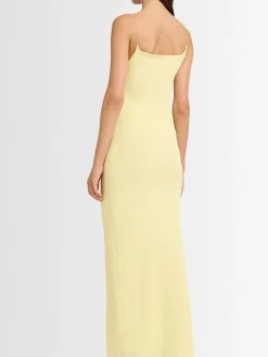 Vestito lungo in viscosa stretch senza spalline