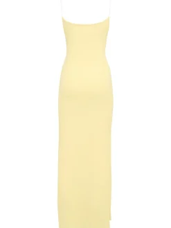 Vestito lungo in viscosa stretch senza spalline