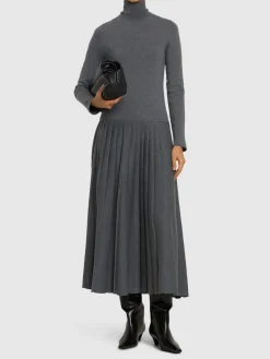 Vestito lungo Lisette in maglia di misto lana